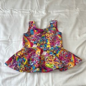 Custom Disney Lisa Frank peplum